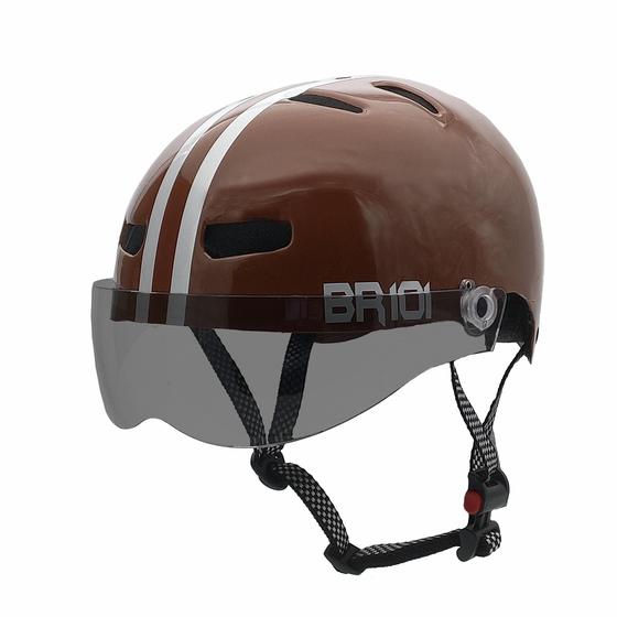 Imagem de Capacete Br 101 Urbano Profissional Marrom Vision Fume M