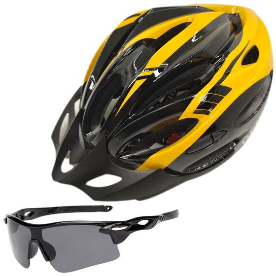 Capacete Ciclismo Bicicleta Com Sinalizador De Led + Óculos Proteção é boa?