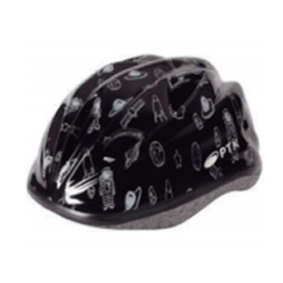 Imagem de Capacete Ciclismo Infantil  Kids Com Regulador Preto/Branco