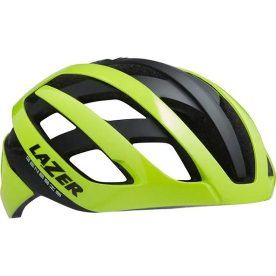 Imagem de Capacete ciclismo lazer genesis tam m preto/amarelo fluor