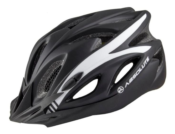 Imagem de Capacete Ciclismo Led Absolute Bike Nero Preto/Branco G