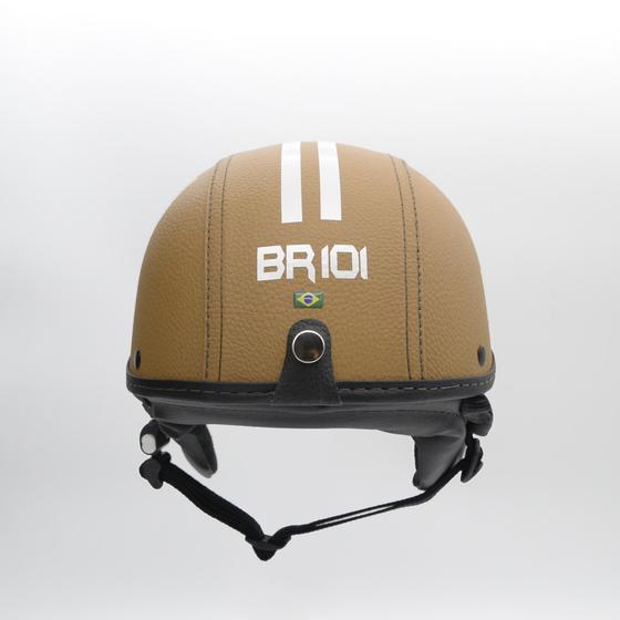 Imagem de Capacete Coquinho Br 101 Creme Fume M - Scooter/Bike