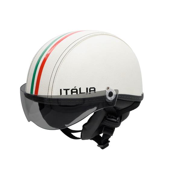 Imagem de Capacete Coquinho Br 101 Italia Branco Vision Fume G