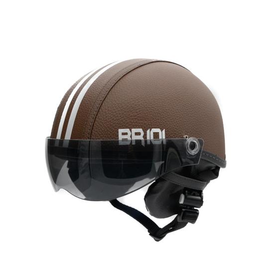 Imagem de Capacete Coquinho Br 101 Marrom Fume P - Scooter/Bike