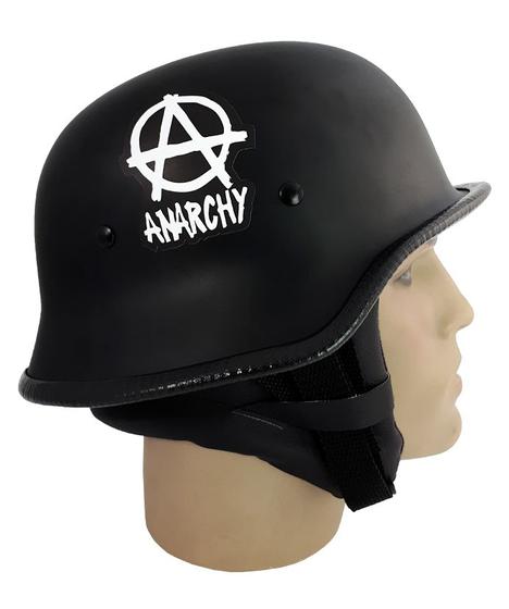 Imagem de Capacete coquinho estilo militar Scooter Elétrica Moto Preto Anarchy com Protetor - M34036