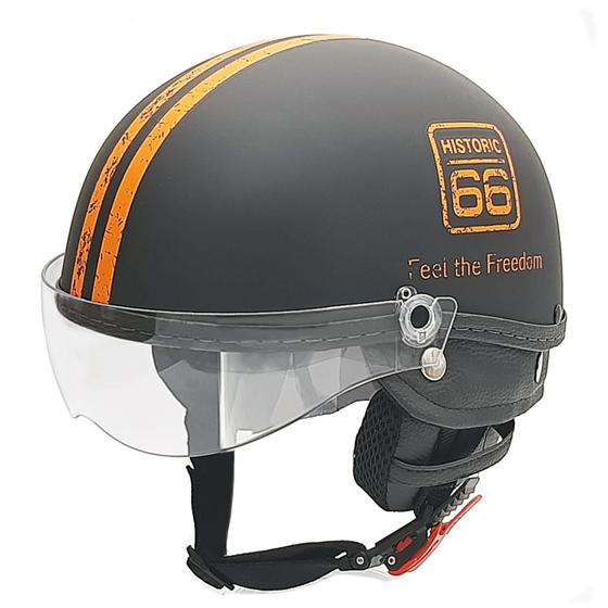 Imagem de Capacete Coquinho Kraft Esportivo Premium Historic 66 Com Viseira Lancamento 