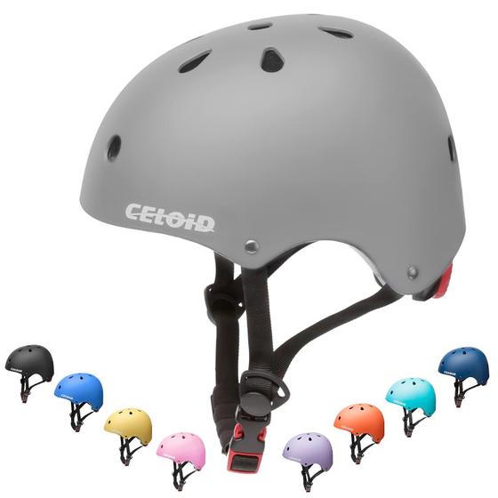 Imagem de Capacete de Bicicleta Infantil CELOID (8 a 14 anos) - Cinza