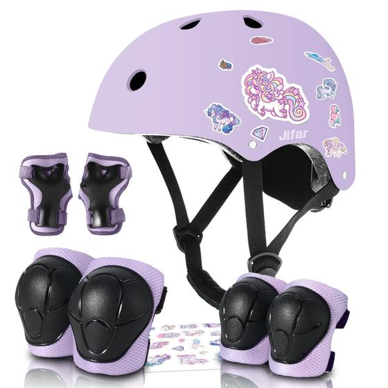 Imagem de Capacete de bicicleta infantil JIFAR Color Gradient com almofadas de 3 a 14 anos ou mais