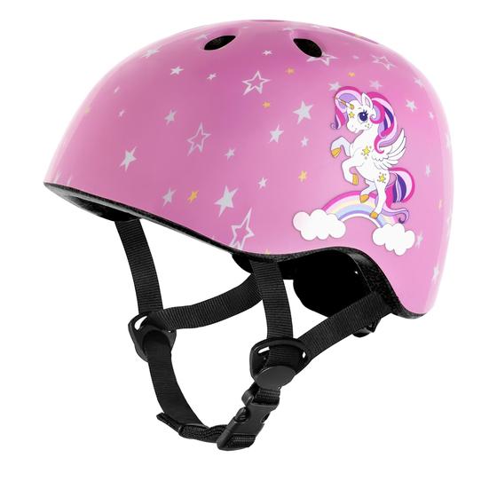 Imagem de Capacete de bicicleta infantil SULIFEEL para meninos e meninas Capacete de skate infantil ajustável para scooter multiesportivo, ciclismo, patinação, estrelas, rosa unicórnio