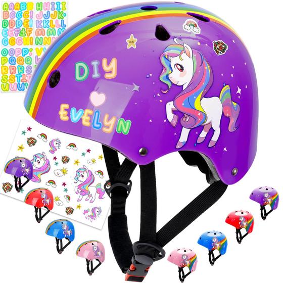 Imagem de Capacete de bicicleta Unicorn Hunter para crianças de 3 a 8 anos roxo