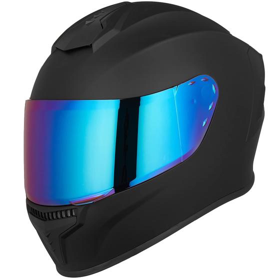 Imagem de Capacete de Motocicleta Auboa MD-813 Full Face Preto Fosco - Certificado DOT