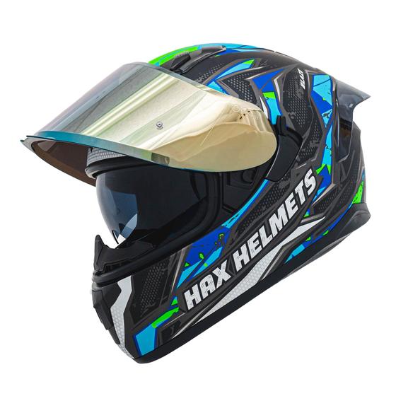 Imagem de Capacete de Motocicleta HAX OBSIDIAN - Full Face com Dupla Viseira