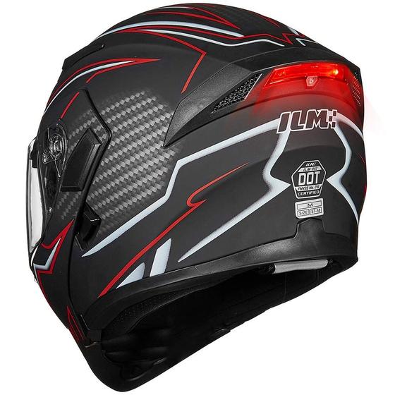 Imagem de Capacete de motocicleta ILM 902L com visor duplo Flip Up Full Face LED