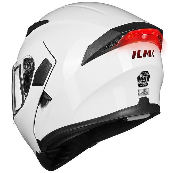 Imagem de Capacete de Motocicleta ILM 902Ls - Dual Visor Flip Up com LED