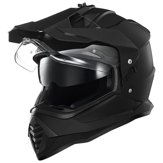 Imagem de Capacete de motocicleta ILM Dual Sport Adventure WS902 Matte Black M