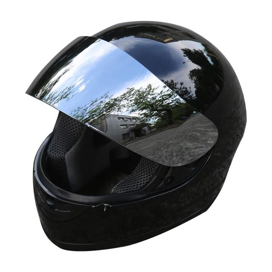 Imagem de Capacete de motocicleta TCT-MOTORPARTS Flip Up Full Face Gloss Black