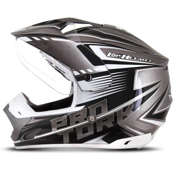 Imagem de Capacete De Motocross Trilha Off Road Th-1 Vision Adventure Masculino Feminino Pro Tork 