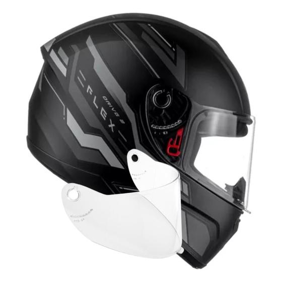 Imagem de Capacete Drive 2 Classic Preto Fosco Mais Viseira Cristal Extra