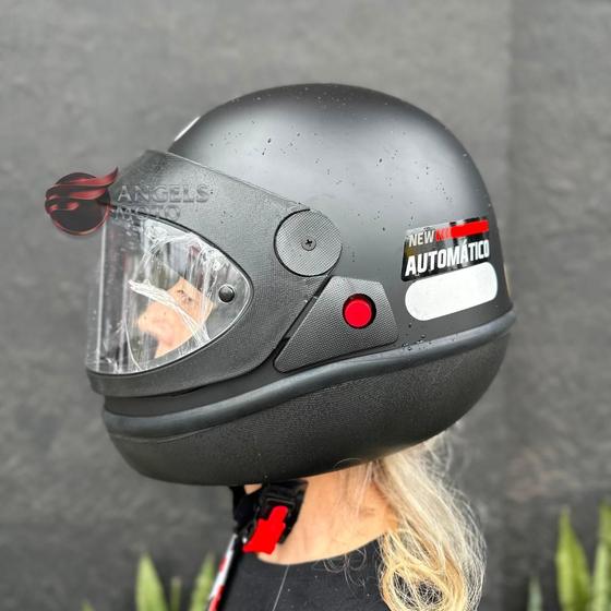 Imagem de Capacete EBF Automatico Solid Preto Fosco