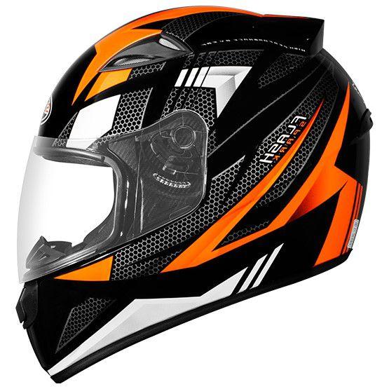 Imagem de Capacete Ebf New Spark Flash Preto e Laranja