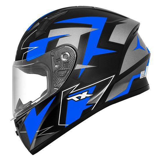 Imagem de Capacete Ebf Xtroy FF526 Crush Preto e Azul Fosco