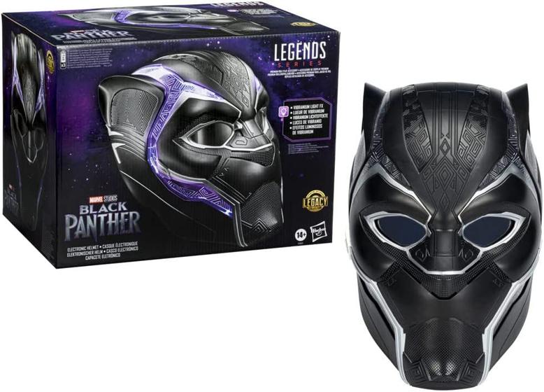 Imagem de Capacete Eletrônico Marvel Legends Series Ajustável Pantera Negra F3453 Hasbro