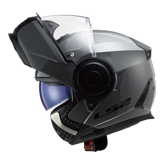 Imagem de Capacete Escamoteavel LS2 Scope Nardo Grey Brilhante Articulado Robocop