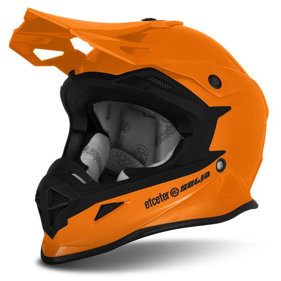 Imagem de Capacete Esportivo Enduro Profissional Motocross Solid Trilha Off Road Unissex 56 58 60 62 Etceter