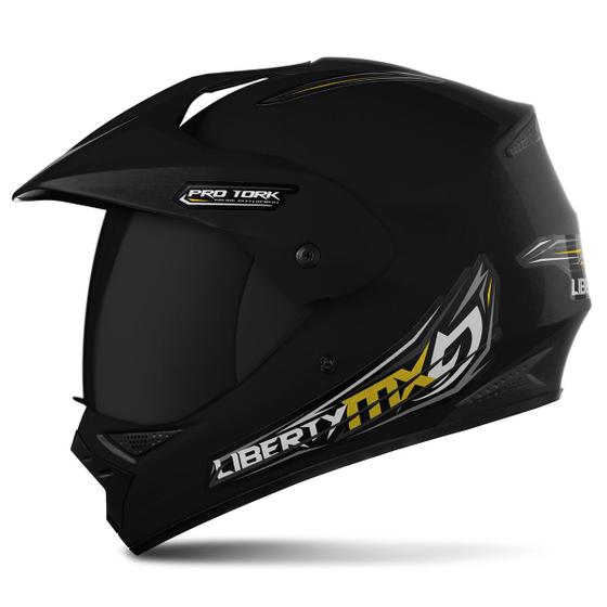 Imagem de Capacete Esportivo Motocross Trilha Liberty MX Pro Vision Viseira Fumê Pro Tork Off Road