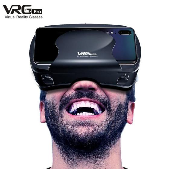 Imagem de Capacete estéreo VRG Pro VR Glasses 3D Box para smartphone de 5-7" - preto