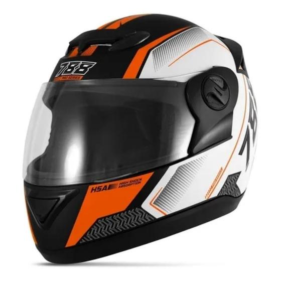 Imagem de Capacete Evolution 788 G6 Pro Series Tech Branco e Laranja Tamanho.56 Pro Tork - CAP-663LR