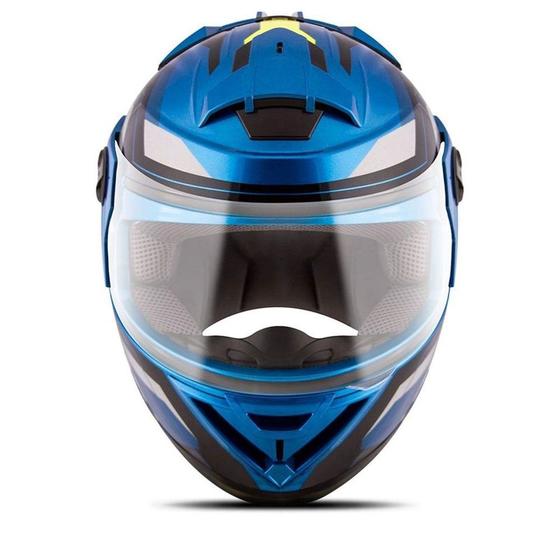 Imagem de Capacete evolution g8 evo azul/amarelo tam 58 pro tork