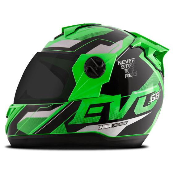 Imagem de Capacete evolution g8 evo brilhante + viseira fumê