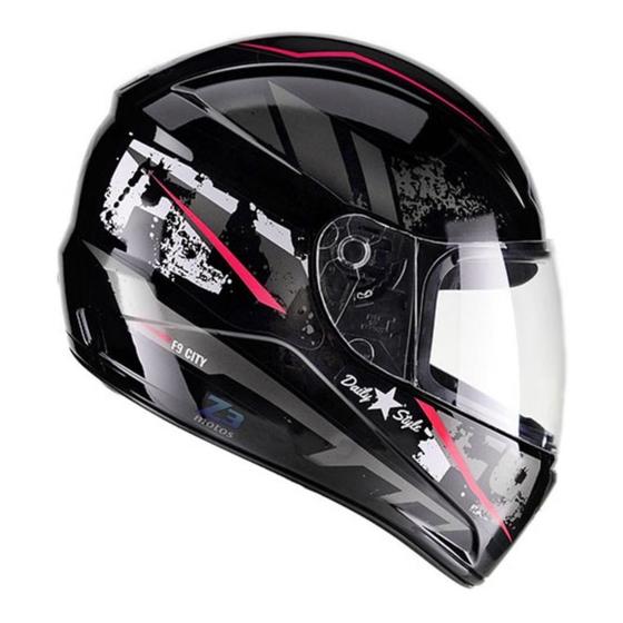 Imagem de Capacete F9 FLY HG CITY PRETO / VERMELHO TAMANHO 58