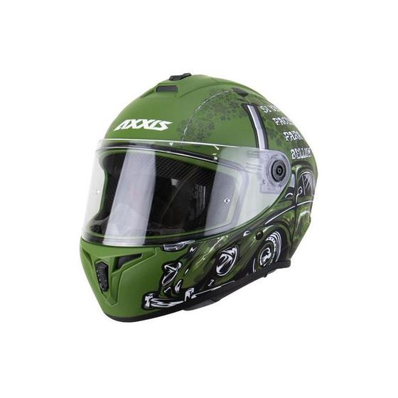 Imagem de Capacete Fechado Axxis Draken Iron Peace C7 - Azul Fosco XXL