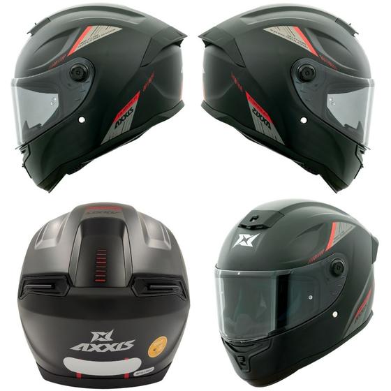 Imagem de Capacete fechado axxis hummer a1 solid black matte speed red