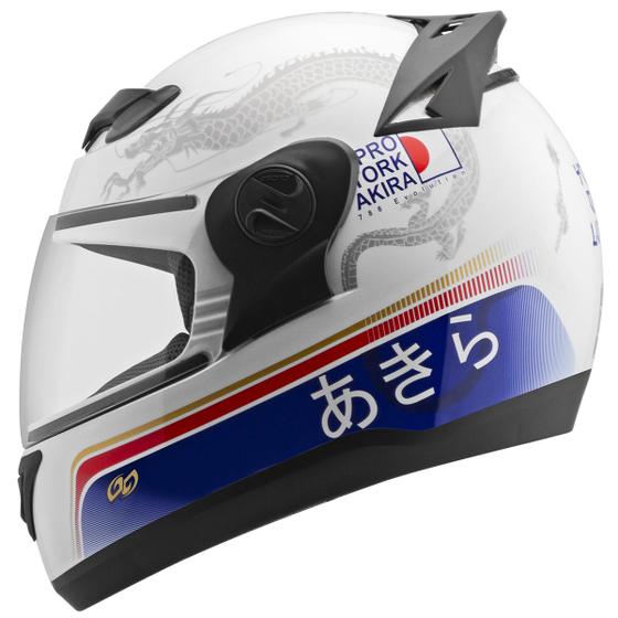 Imagem de Capacete Fechado De Moto Pro Tork Evolution 788 G7 Akira Brilhante