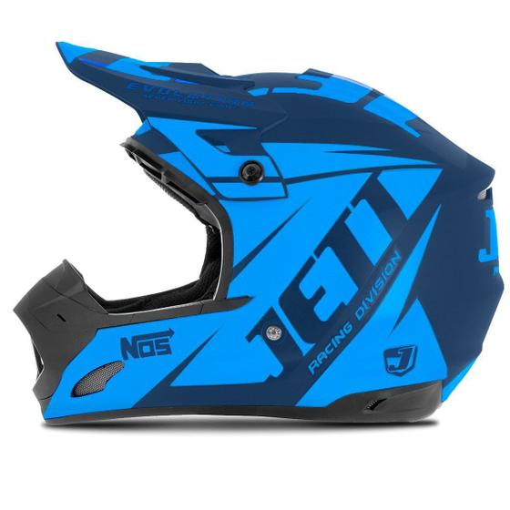 Imagem de Capacete Fechado De Motocross Jett Th1 Evolution Neon Off Road Para Trilha Motociclista