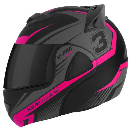 Capacete Fechado Escamoteavel Robocop Articulado V-pro Jet 3 Preto Viseira Fumê Pro Tork Masculino Menor preço em Capacete Fechado Escamoteavel Robocop Articulado V-pro Jet 3 Preto Viseira Fumê Pro Tork Masculino