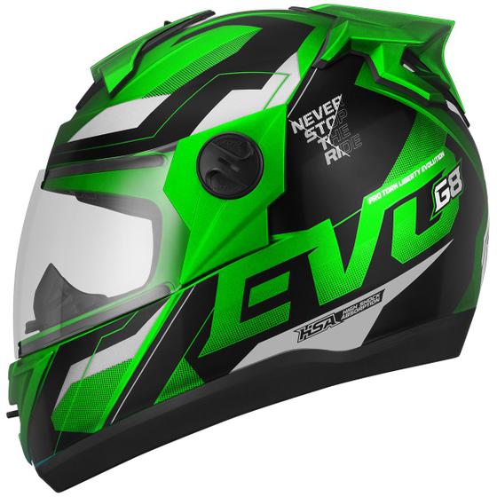 Imagem de Capacete Fechado Esportivo Pro Tork Evolution G8 Evo Com Narigueira Feminino Masculino Integral