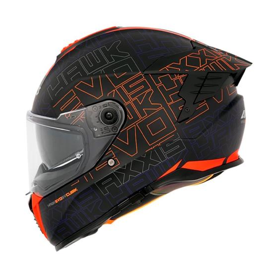 Imagem de Capacete Fechado Hawk SV Evo Cubik B4 Laranja Axxis