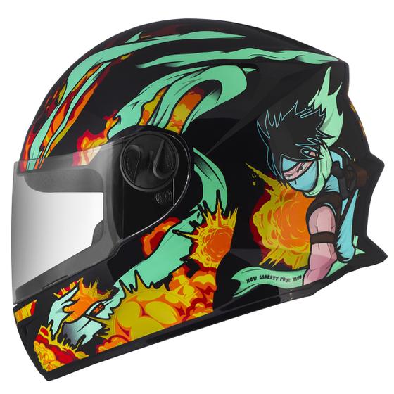 Imagem de Capacete Fechado Infantil De Moto New Liberty Four Kids Combustion Para Criança Menino Menina