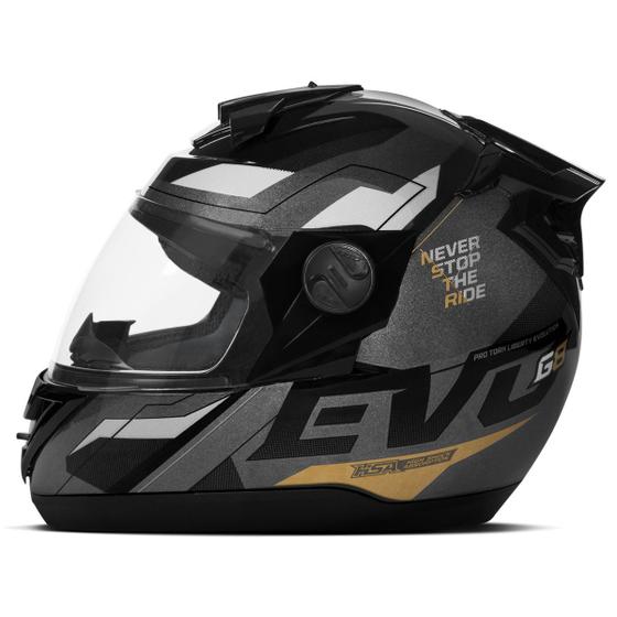 Imagem de Capacete Fechado Integral Pro Tork Evolution G8 Evo Fosco e Brilhante Masculino e Feminino