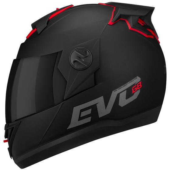 Imagem de Capacete Fechado Moto Pro Tork Masculino Feminino Unissex Evolution G8 Evo Solid 788 Viseira Fumê