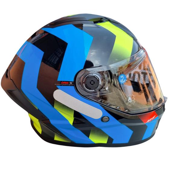 Imagem de Capacete Fechado Mt Stinger 2 Asphalt E7 Preto Azul Brilho