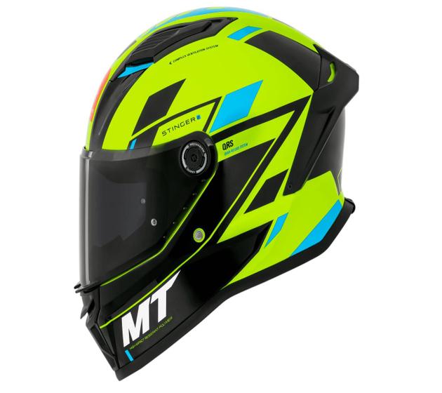 Imagem de Capacete Fechado MT Stinger 2 Zivze C3 Preto e Amarelo Fluor