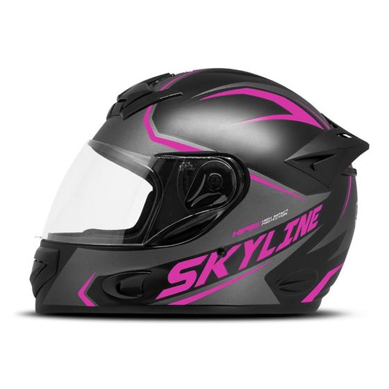 Imagem de Capacete Fechado Para Moto Masculino Feminino Mixs Mx2 Skyline Fosco