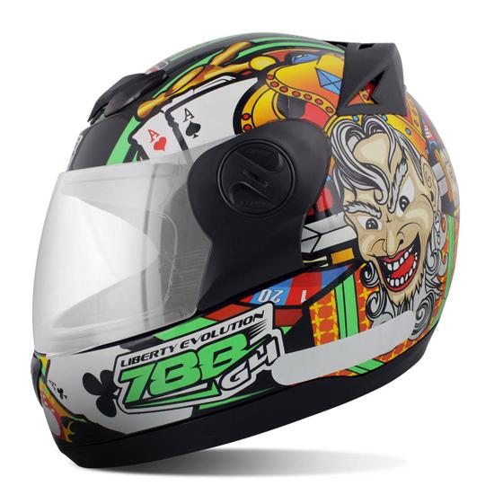 Imagem de Capacete Fechado Pro Tork Evolution G4 Las Vegas Fundo Preto