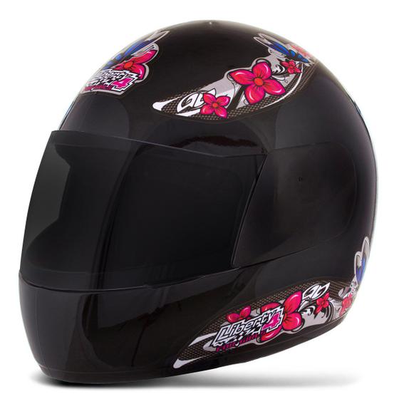 Imagem de Capacete Fechado Pro Tork Liberty Four For Girls Branco Vis. Fumê