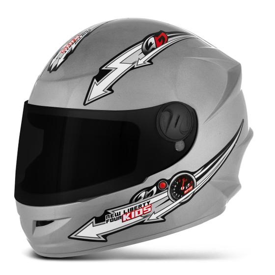 Imagem de Capacete Fechado Pro Tork Liberty Four Kids Infantil Vis. Fumê Tam. 54